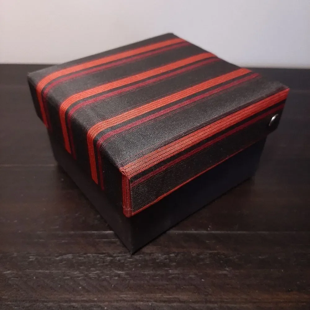 💠3-Pc Boxed Gift Tie Set Coordinated Print Cuff Links Pocket Square